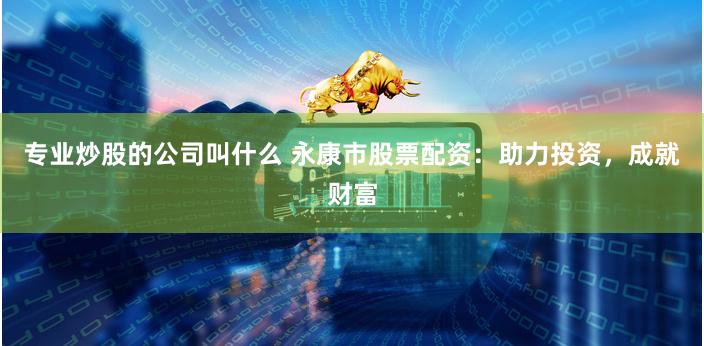 专业炒股的公司叫什么 永康市股票配资：助力投资，成就财富